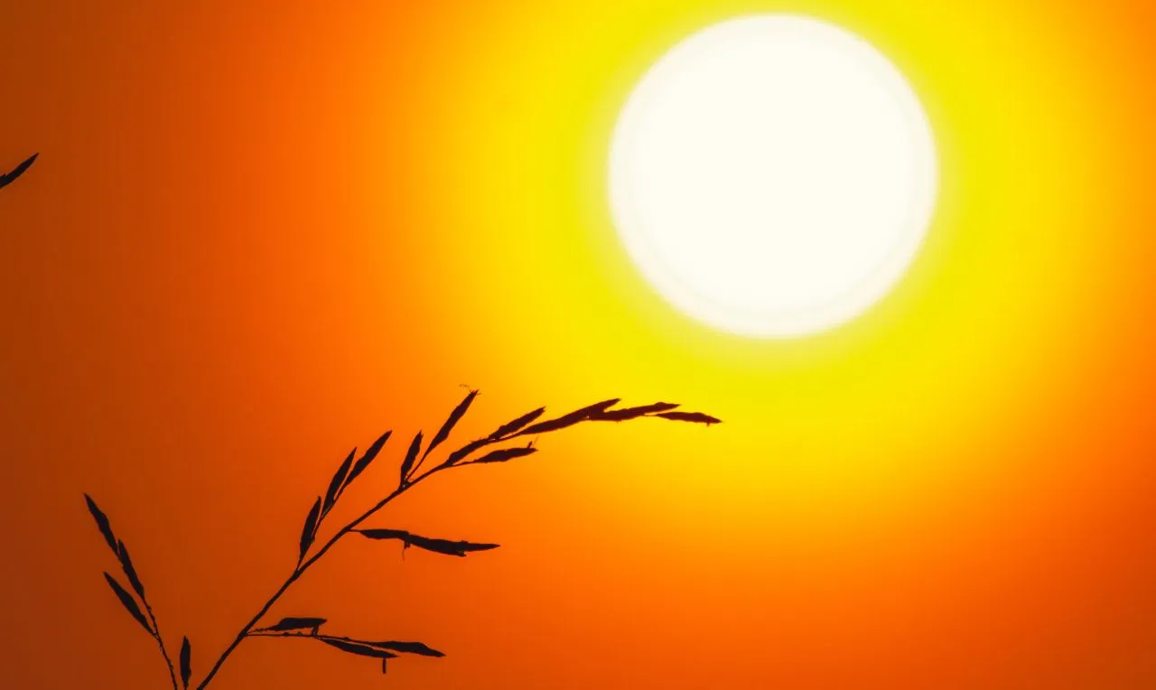 a imagem ilustra um dia ensolarado em uma determinada regi&atilde;o.
